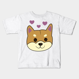 Shiba Inui in love  - hearts Kids T-Shirt